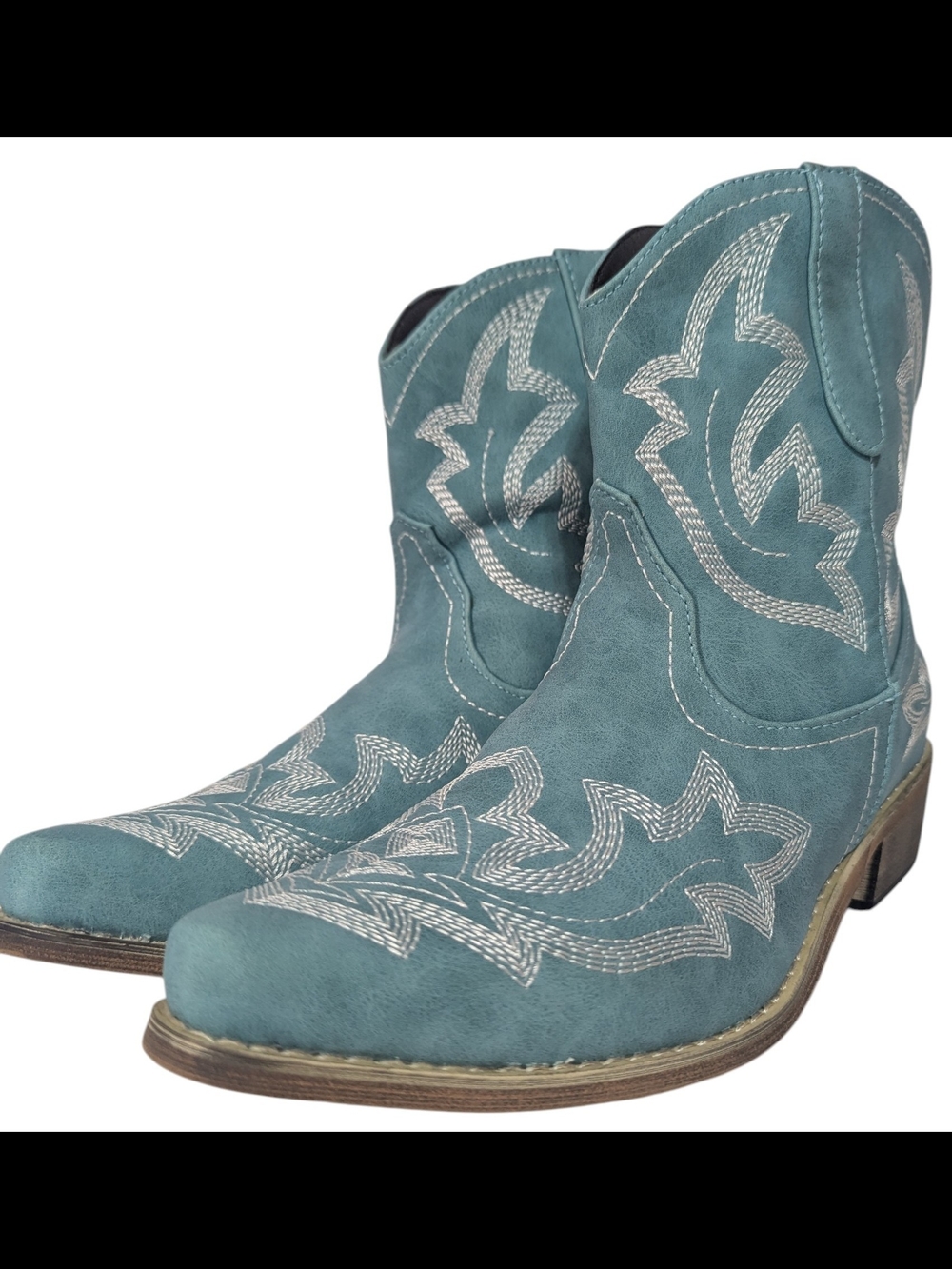 IUV - Women’s Teal Embroidered Western Boots (Size 8.5)